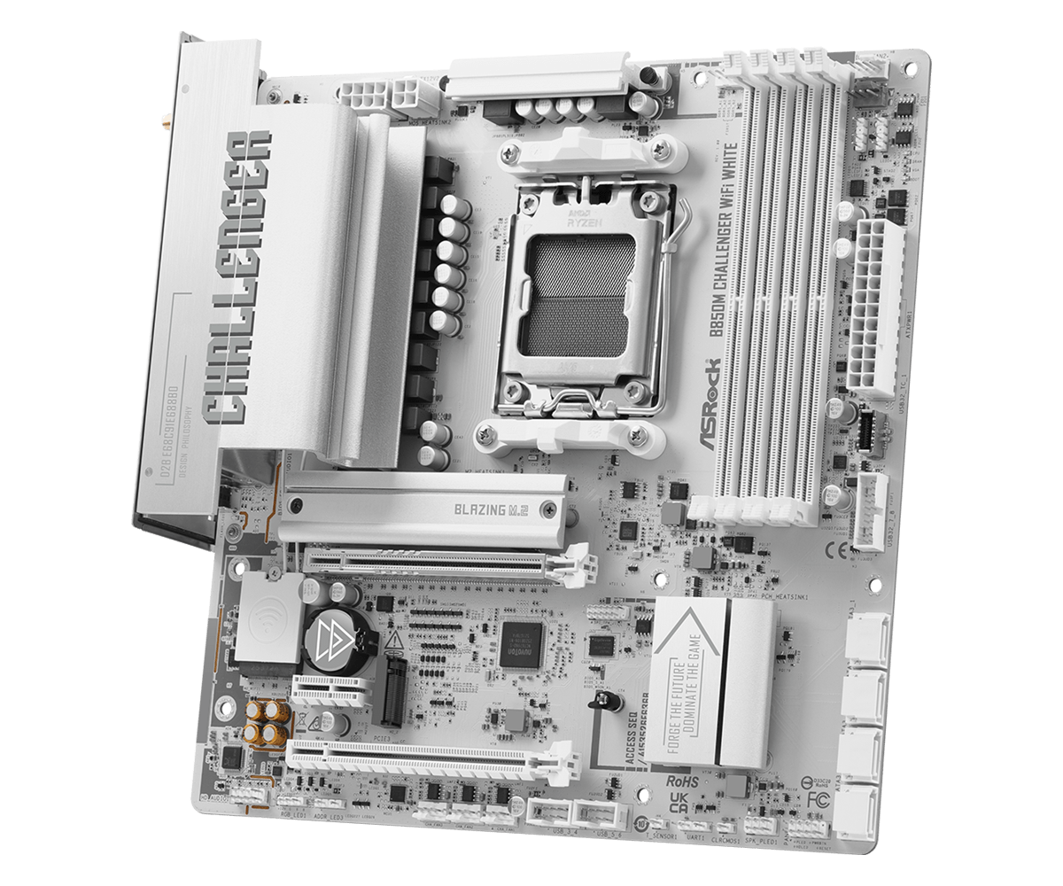 Дънна платка ASRock B850M CHALLENGER WIFI WHITE socket AM5 3