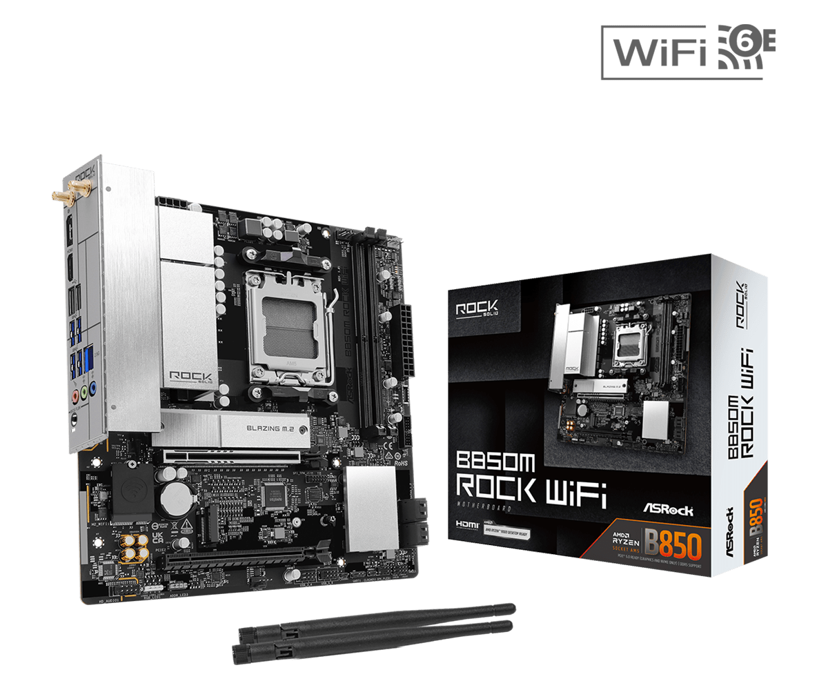 Дънна платка ASRock B850M ROCK WIFI socket AM5 5