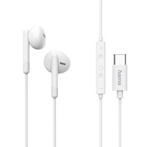 HAMA Слушалки "Season II" USB-C, накрайници, микрофон, защита от прегъване на кабел, бял 1