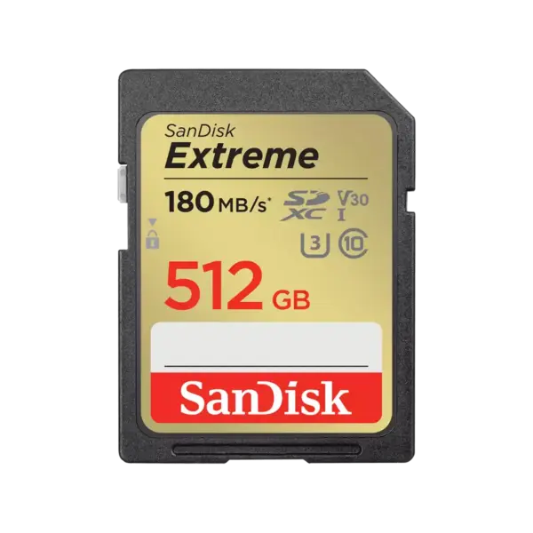 Карта памет SANDISK Extreme SDXC 512GB, UHS-I, Class 10, U3, V30 1