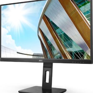 Монитор AOC 27P2Q, 27" IPS, WLED,1920x1080, 100Hz, 250cd/m2 VGA, DP, HDMI, USB SPEAKERS, Hub 1