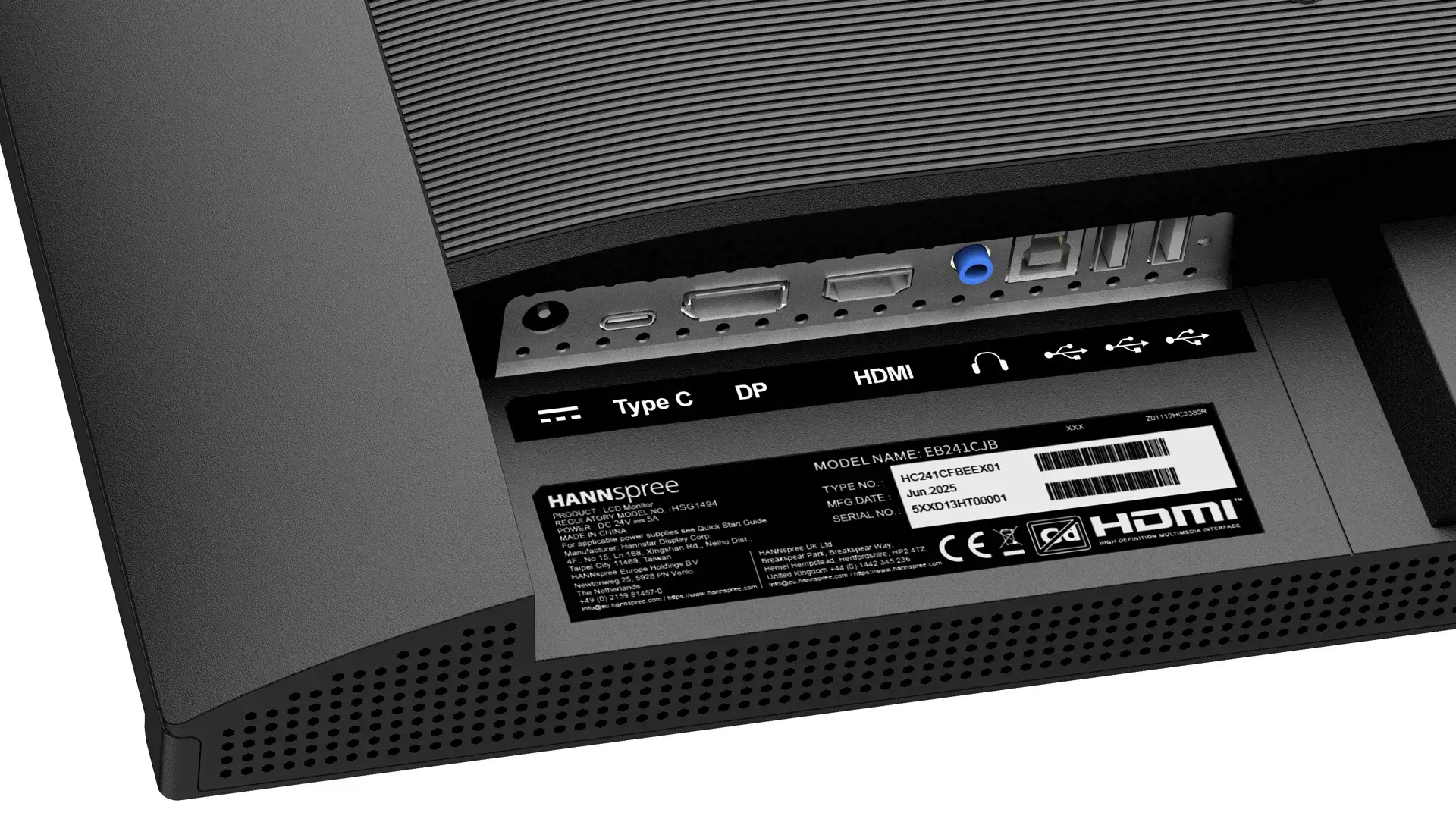 Монитор Hybri Hanspree EB241CJB - 24"inch ecoVision TN, FHD(1920x1080), 75Hz, USB-C 9