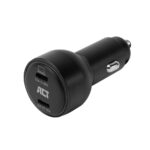 ACT Бързо зарядно за кола 95W 2x USB-C, PD, GAN, 12-24V 1