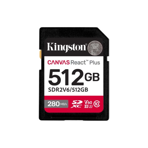 Карта памет Kingston Canvas React Plus V60 UHS-II 512GB 1