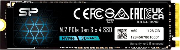 SSD Silicon Power A60 M.2-2280 PCIe Gen 3x4 NVMe 128GB 1