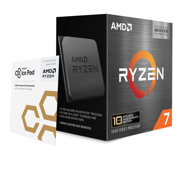 Процесор AMD Ryzen 7 5800X3D, 8 Cores, 3.4GHz (Up to 4.5GHz), 96MB, 105W, AM4 + Carbice Ice Pad 1