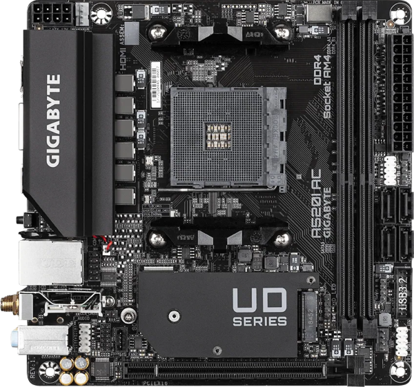 Дънна платка GIGABYTE A520I AC WIFI, Socket AM4, Mini-ITX 1