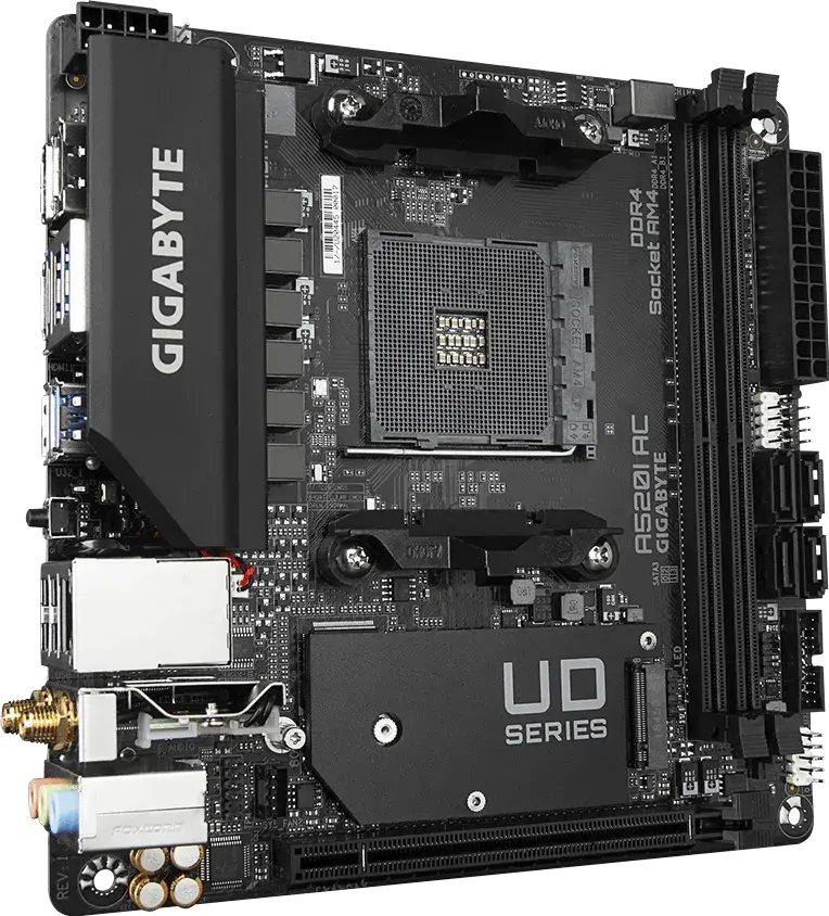 Дънна платка GIGABYTE A520I AC WIFI, Socket AM4, Mini-ITX 2