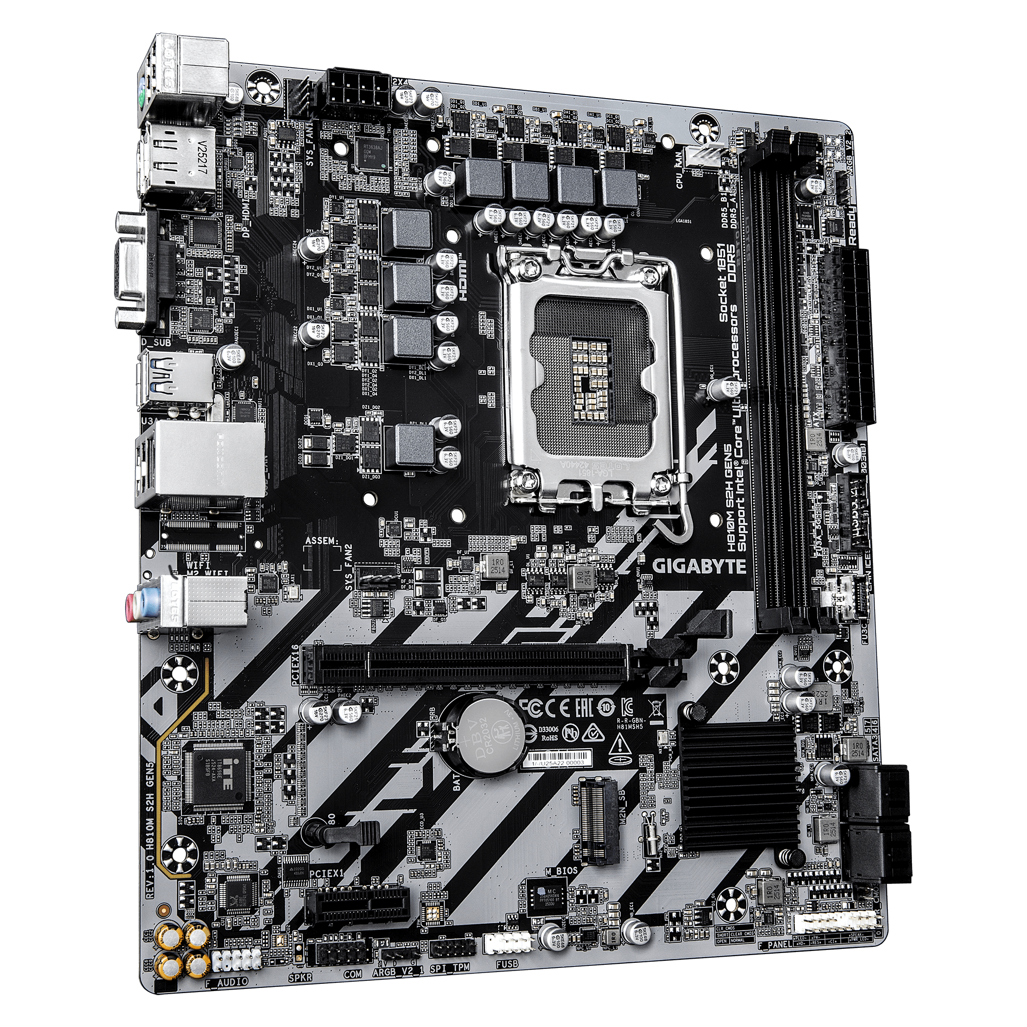 Дънна платка GIGABYTE H810M S2H Gen5, LGA 1851, DDR5 2