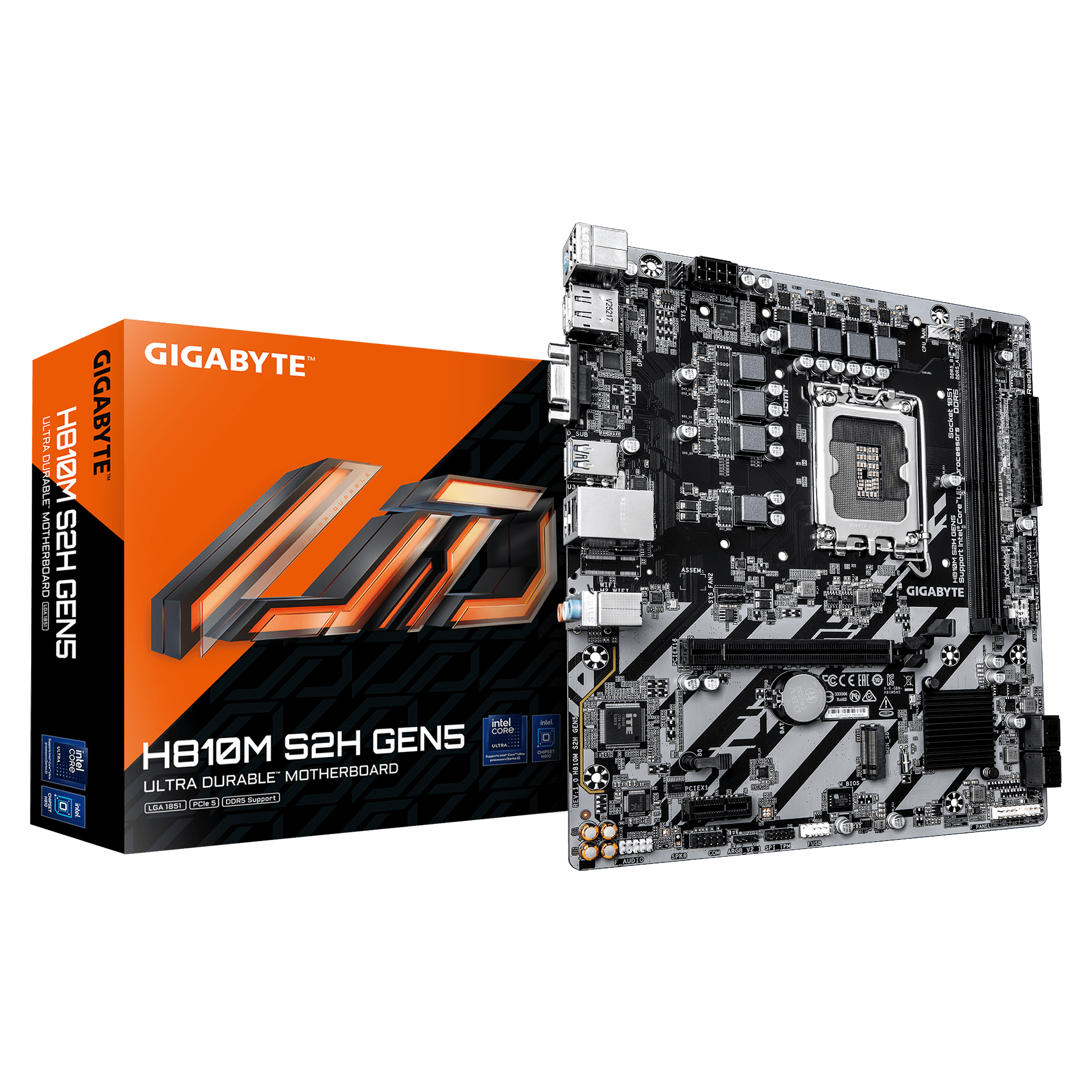 Дънна платка GIGABYTE H810M S2H Gen5, LGA 1851, DDR5 4