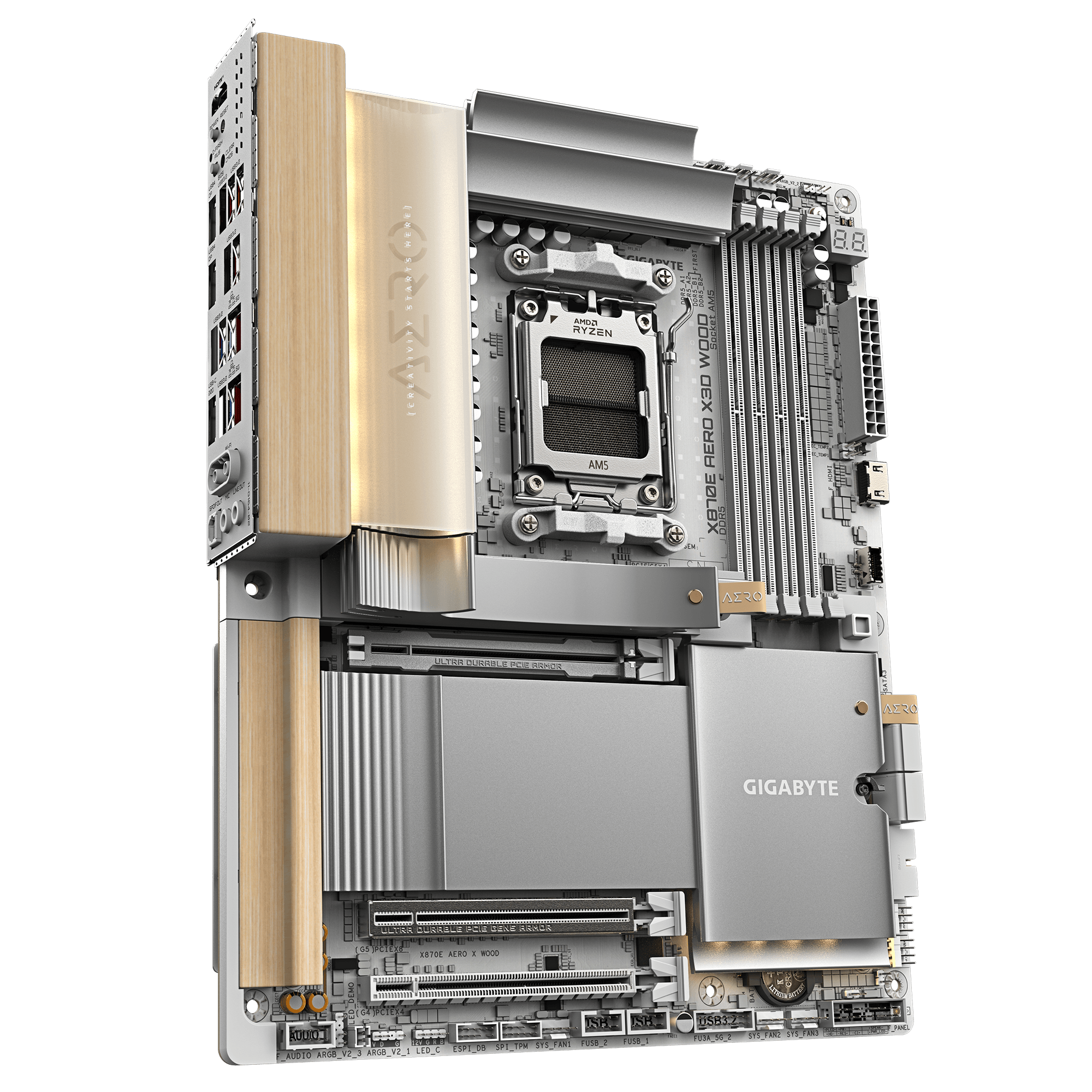Дънна платка GIGABYTE X870E AERO X3D WOOD WIFI7, Socket AM5 2