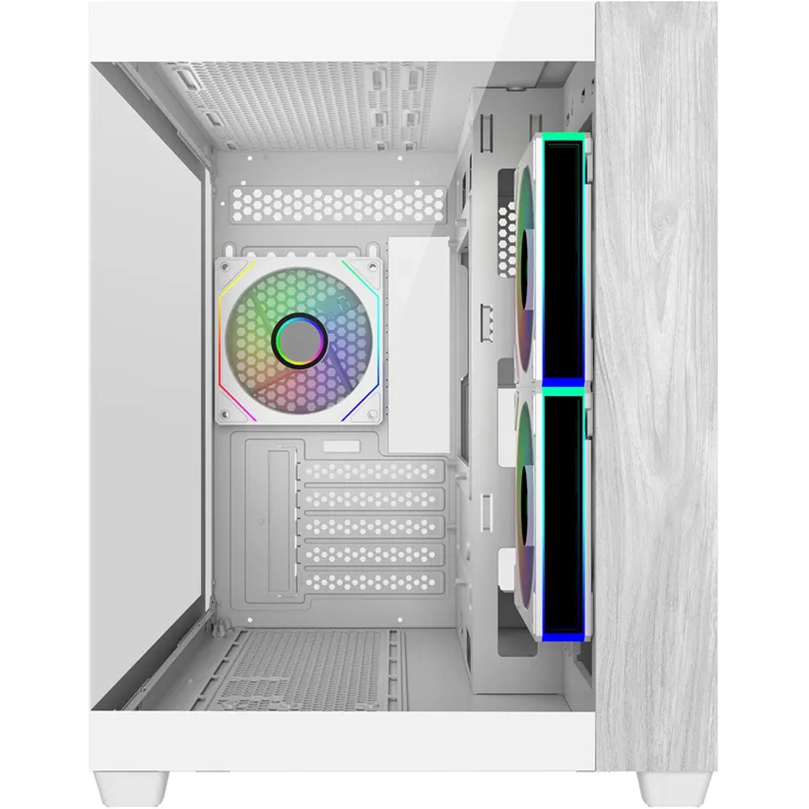 Кутия CoolerMaster Elite 481 Wood - Бяла 2