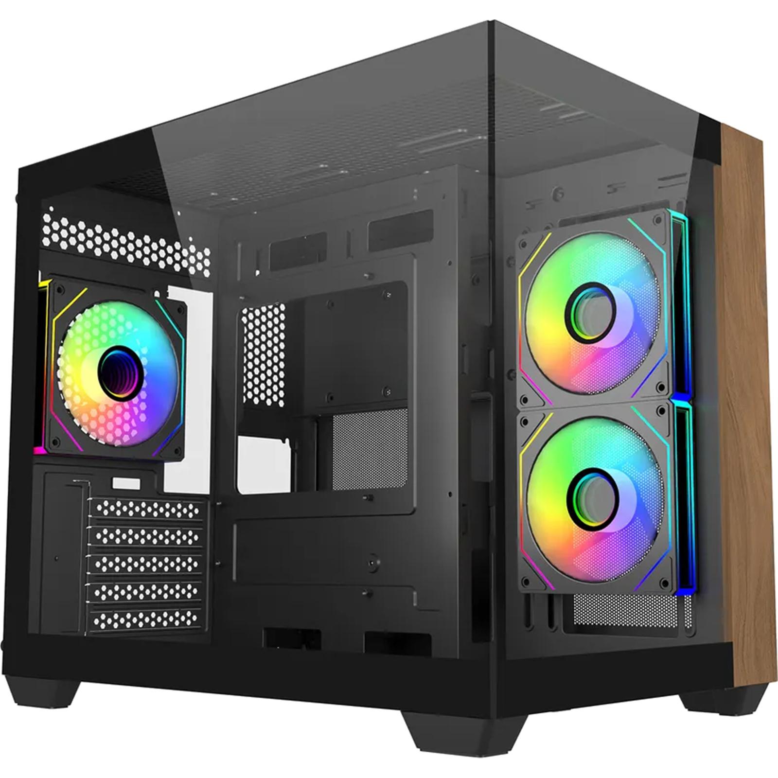 Кутия CoolerMaster Elite 481 Wood - Черна 1