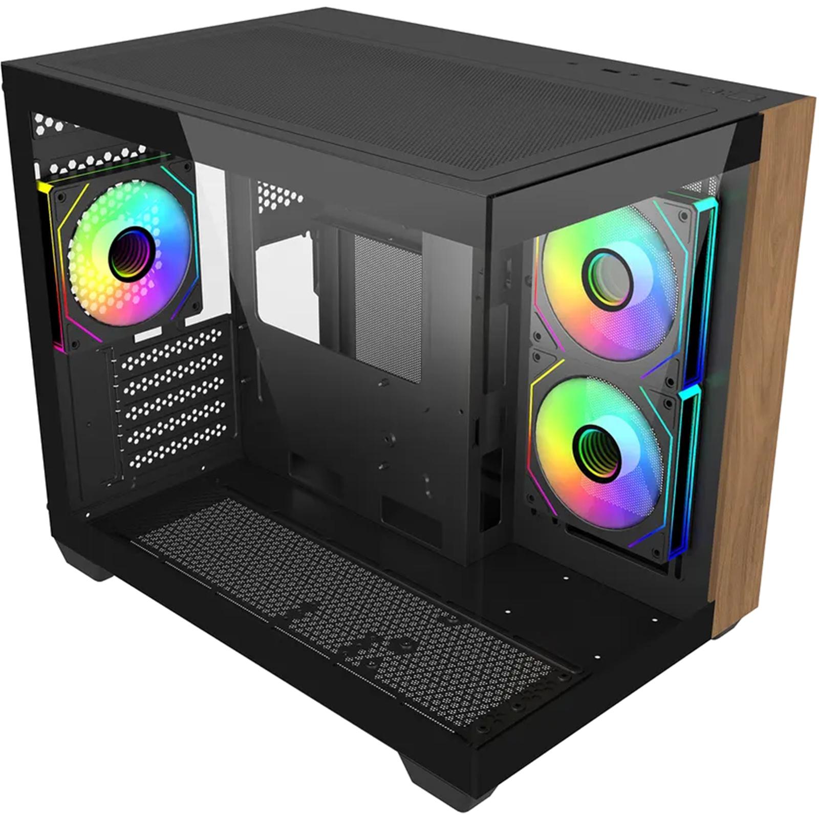 Кутия CoolerMaster Elite 481 Wood - Черна 3