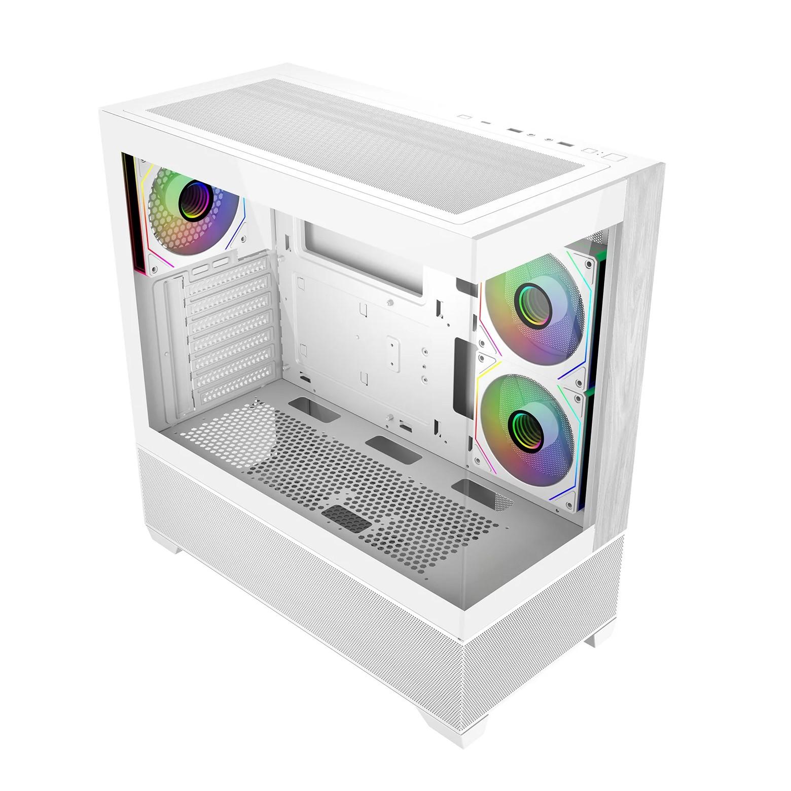 Кутия CoolerMaster Elite 690 Wood - Бял 3