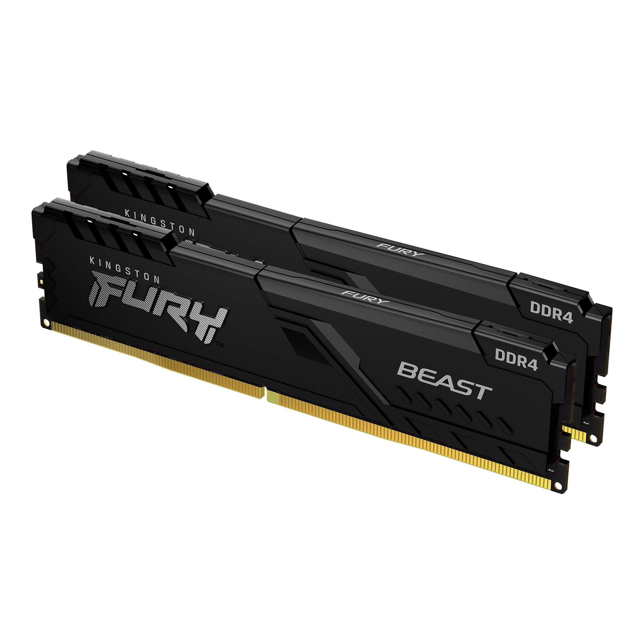 Памет Kingston FURY Beast Black 32GB(2x16GB) DDR4 3200MHz KF432C16BBK2/32 1