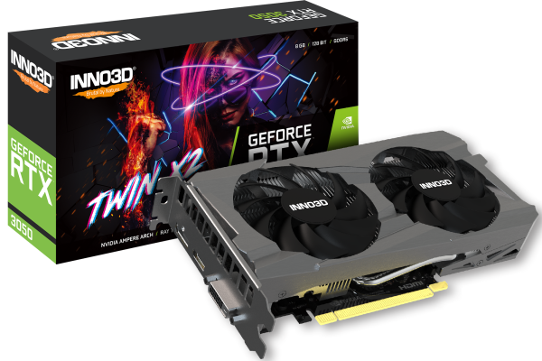 Видеокарта Inno3D RTX 3050 TWIN X2 OC 8GB GDDR6 1